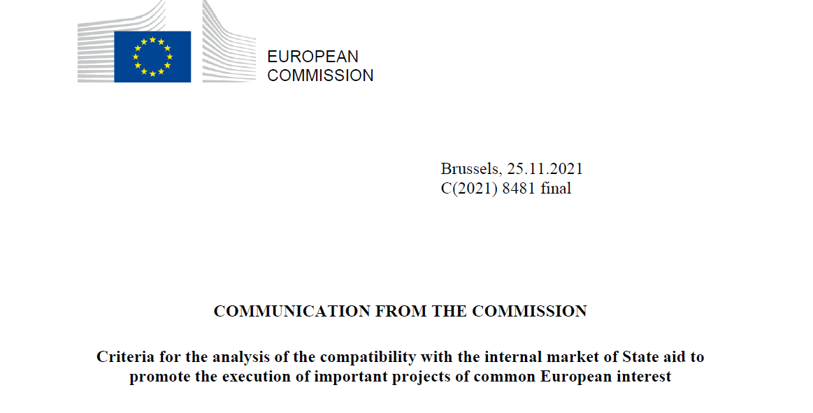 State aid: Commission adopts revised State aid rules on Important Projects of Common European Interest